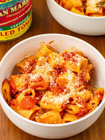 The Easiest Pasta with Canned San Marzano Tomatoes Done